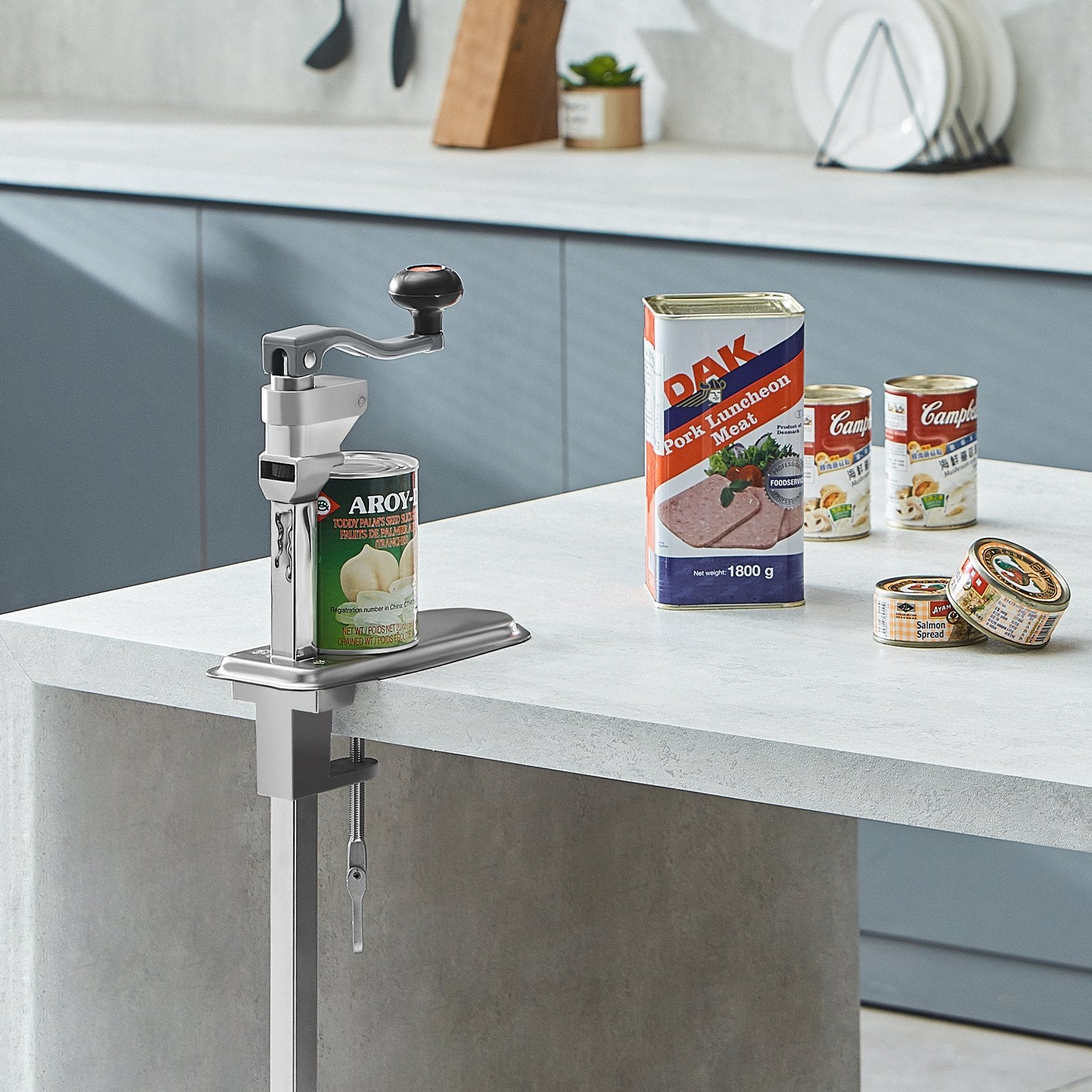Manual Can Opener, Commercial Table Clamp Opener for Large Cans, Heavy Duty Can Opener with Base, Adjustable V952-KGQ40CMBXGZJMDFV2V0