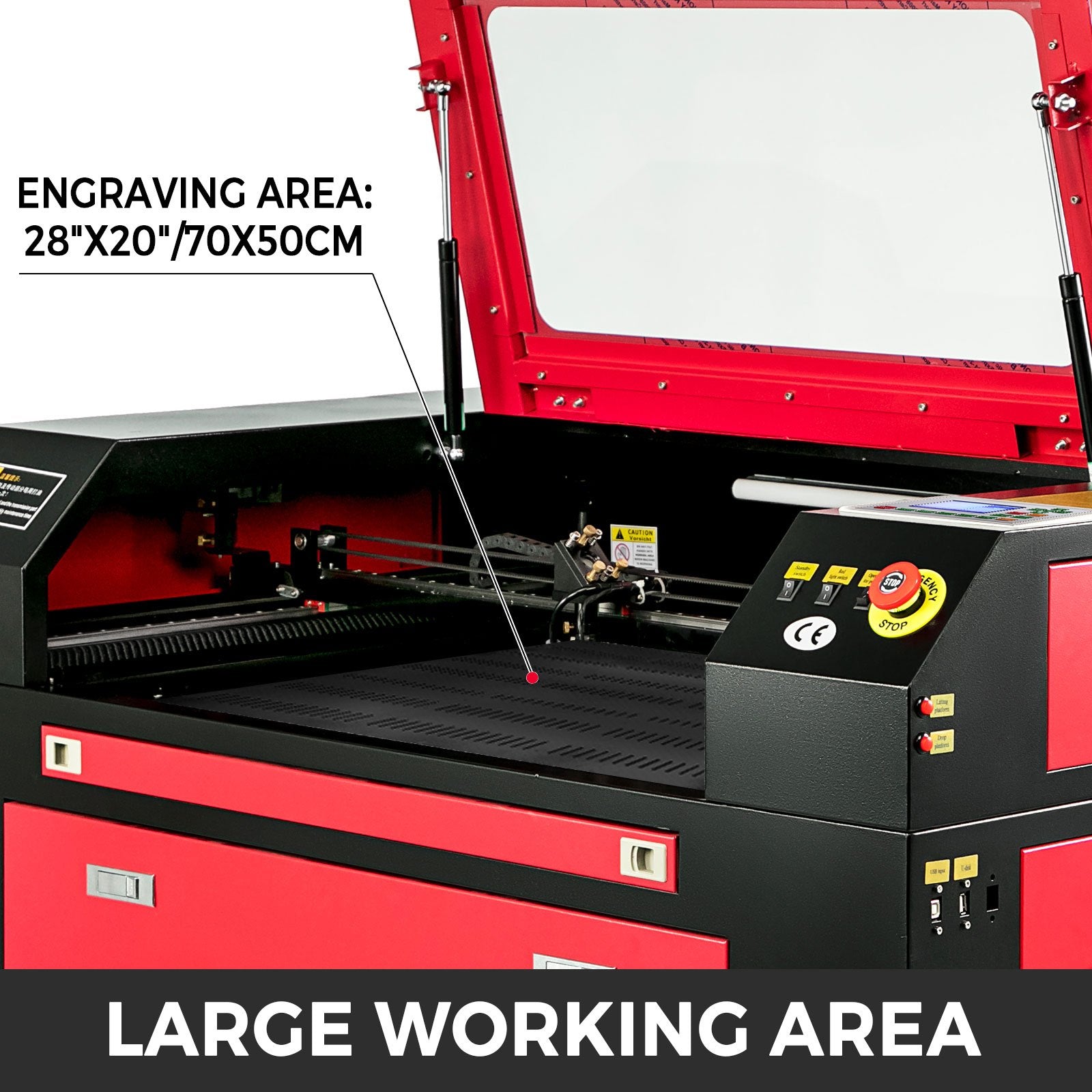 80W CO2 Laser Engraver Engraving Cutting Machine With Color Screen 700*500mm V952-KH7050DKJ80W00001V3
