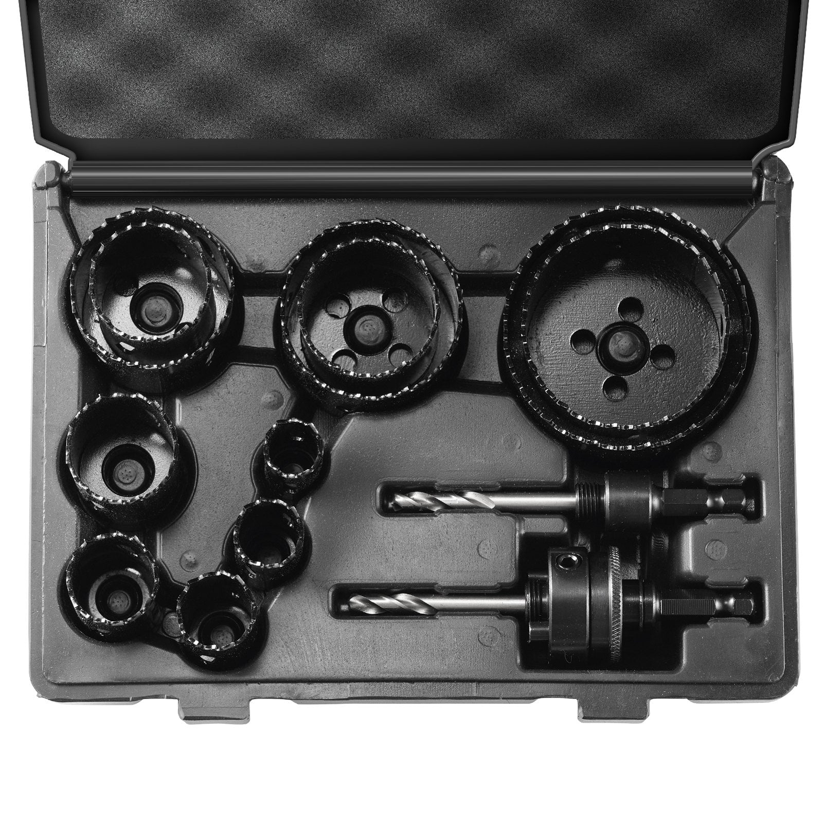 Hole Saw Kit, 11 PCS Saw Blades, 2 Drill Bits, 1 Hex Wrench, Bi Metal M42 Hole Saw Set with Carrying Case, V952-KJTJSJSPF11HOUAIGV0