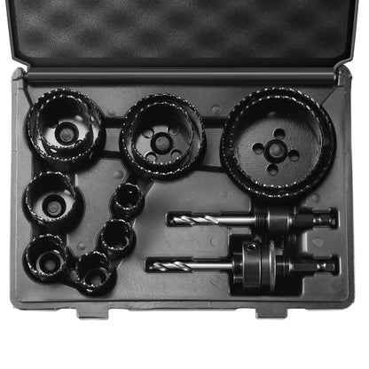Hole Saw Kit, 11 PCS Saw Blades, 2 Drill Bits, 1 Hex Wrench, Bi Metal M42 Hole Saw Set with Carrying Case, V952-KJTJSJSPF11HOUAIGV0