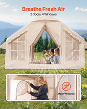 Inflatable Tents for Camping, 4-6 Person Easy Setup Blow up Tent with Hand Pump, 300D Oxford 4 Season V952-KJZP331MCQWZC4B47V0