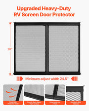 RV Screen Door Protector, 622.3 x 508 mm Door Grille, Easy to Install and Disassemble, Reinforced Breathable V952-KKSFCPMMLCH22B30VV0