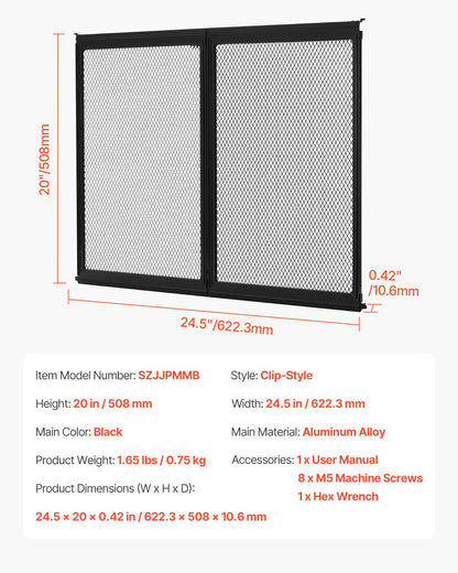 RV Screen Door Protector, 622.3 x 508 mm Door Grille, Easy to Install and Disassemble, Reinforced Breathable V952-KKSFCPMMLCH22B30VV0