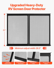 RV Screen Door Protector, 673.1 x 508 mm Door Grille, Easy to Install and Disassemble, Reinforced Breathable V952-KKSFCPMMLCH2H1WLXV0