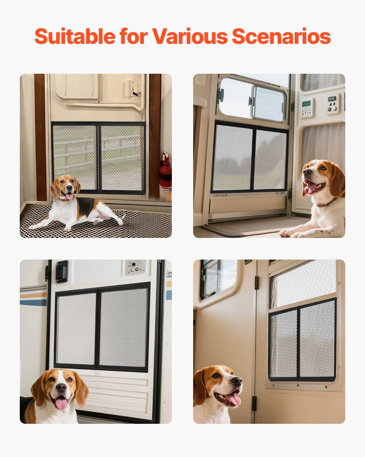 RV Screen Door Protector, 673.1 x 508 mm Door Grille, Easy to Install and Disassemble, Reinforced Breathable V952-KKSFCPMMLCH2H1WLXV0