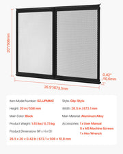 RV Screen Door Protector, 673.1 x 508 mm Door Grille, Easy to Install and Disassemble, Reinforced Breathable V952-KKSFCPMMLCH2H1WLXV0