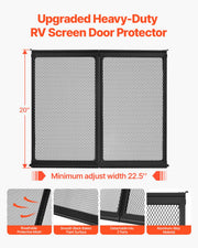 RV Screen Door Protector, 571.5 x 508 mm Door Grille, Easy to Install and Disassemble, Reinforced Breathable V952-KKSFCPMMLCH2X8IVGV0