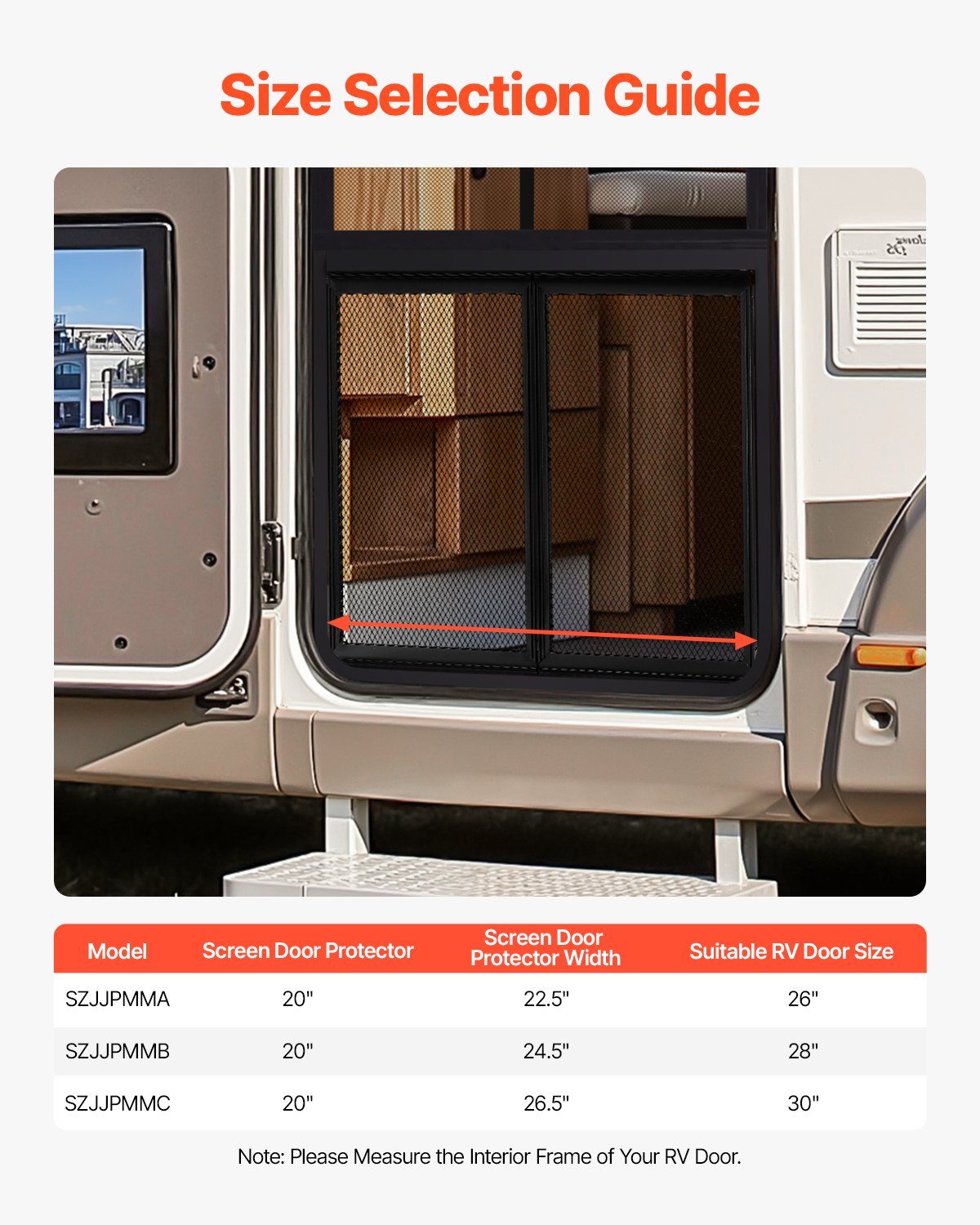 RV Screen Door Protector, 571.5 x 508 mm Door Grille, Easy to Install and Disassemble, Reinforced Breathable V952-KKSFCPMMLCH2X8IVGV0