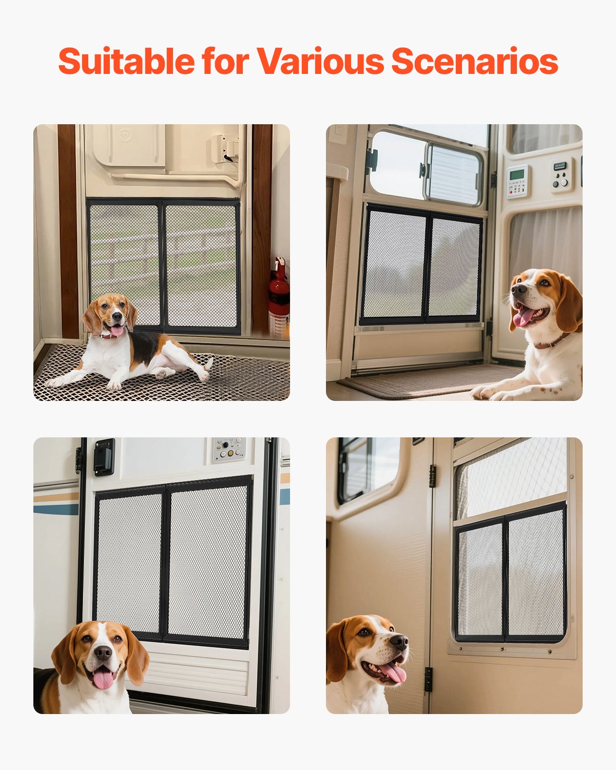 RV Screen Door Protector, 571.5 x 508 mm Door Grille, Easy to Install and Disassemble, Reinforced Breathable V952-KKSFCPMMLCH2X8IVGV0