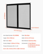 RV Screen Door Protector, 571.5 x 508 mm Door Grille, Easy to Install and Disassemble, Reinforced Breathable V952-KKSFCPMMLCH2X8IVGV0