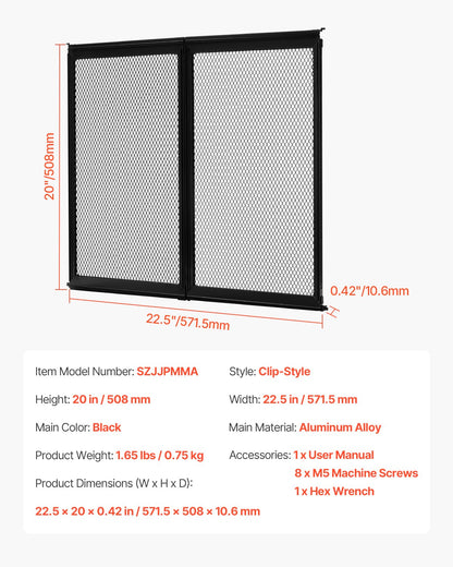 RV Screen Door Protector, 571.5 x 508 mm Door Grille, Easy to Install and Disassemble, Reinforced Breathable V952-KKSFCPMMLCH2X8IVGV0