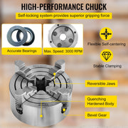Metal Lathe Chuck 4-Jaw Independent 5 inch Cast Iron Milling Turning CNC V952-KPK72-12500000001V0