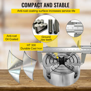 Metal Lathe Chuck 4-Jaw Independent 5 inch Cast Iron Milling Turning CNC V952-KPK72-12500000001V0