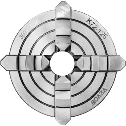 Metal Lathe Chuck 4-Jaw Independent 5 inch Cast Iron Milling Turning CNC V952-KPK72-12500000001V0