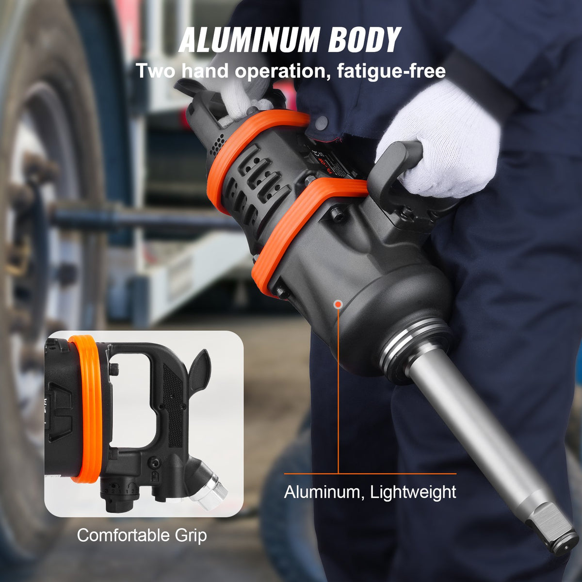 1 Inch Air Impact Wrench, Up to 5175 ft-lbs Beast Reverse Torque Output Pneumatic Impact Gun w/ 8 Inch V952-KQ5800N16000NY5UVV0