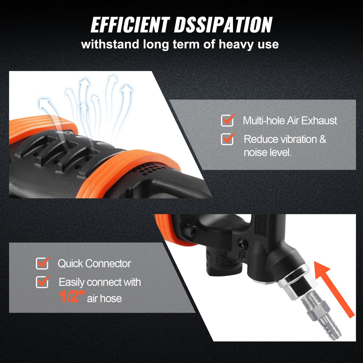 1 Inch Air Impact Wrench, Up to 5175 ft-lbs Beast Reverse Torque Output Pneumatic Impact Gun w/ 8 Inch V952-KQ5800N16000NY5UVV0