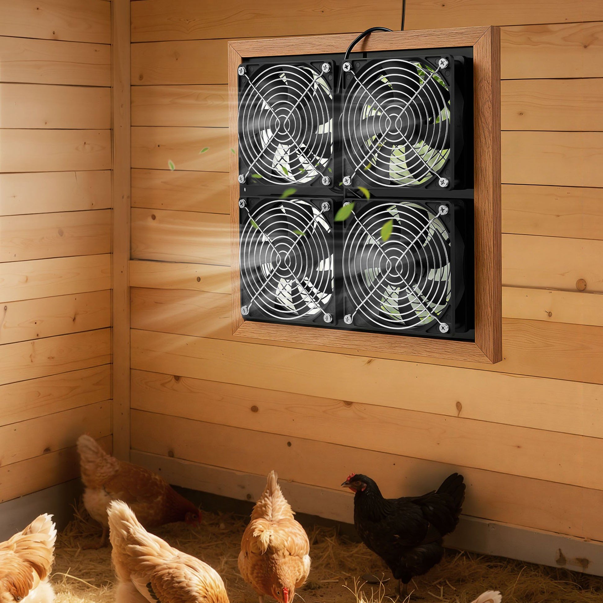 Solar Powered Fan, 25W Solar Panel with 4 Fans, Adjustable Solar Panel Angle, 2668 RPM High-Speed, Flexible V952-KQWSXHFJDTYN5TENT001Y3