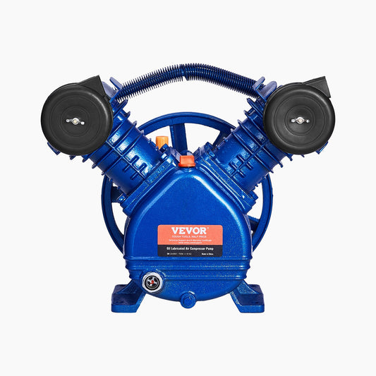 Air Compressor Pump Head, 3HP 6.25CFM @ 90PSI, Twin Cylinder Oil Lubricated Air Compressor Piston Pump Head, V952-KQYSJBTSGBTCJ23V6V0