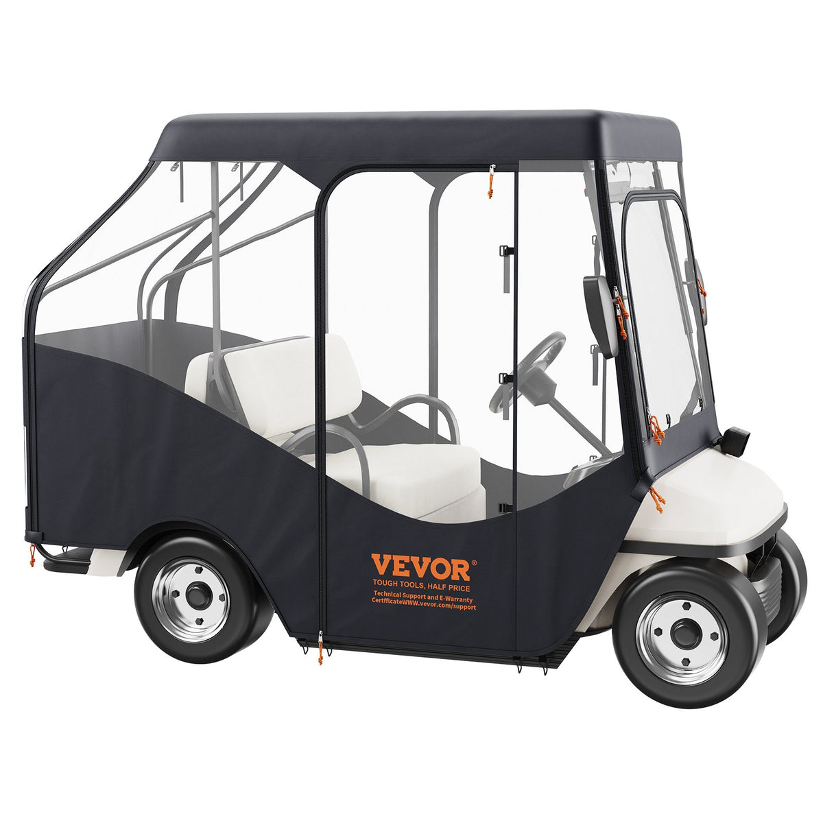 Golf Cart Enclosure, 420D Polyester Driving Enclosure with 4-Sided Transparent Windows, 4 Passenger Club Car V952-KSHGEFCZGMDJB8OZ9V0