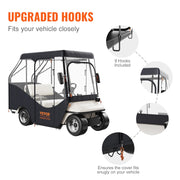 Golf Cart Enclosure, 420D Polyester Driving Enclosure with 4-Sided Transparent Windows, 4 Passenger Club Car V952-KSHGEFCZGMDJB8OZ9V0