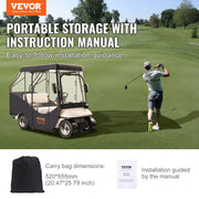 Golf Cart Enclosure, 420D Polyester Driving Enclosure with 4-Sided Transparent Windows, 4 Passenger Club Car V952-KSHGEFCZGMDJB8OZ9V0