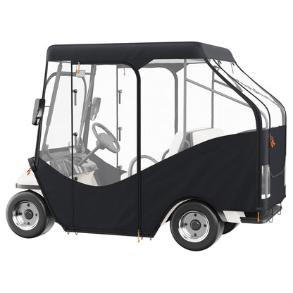 Golf Cart Enclosure, 420D Polyester Driving Enclosure with 4-Sided Transparent Windows, 4 Passenger Club Car V952-KSHGEFCZGMDJB8OZ9V0