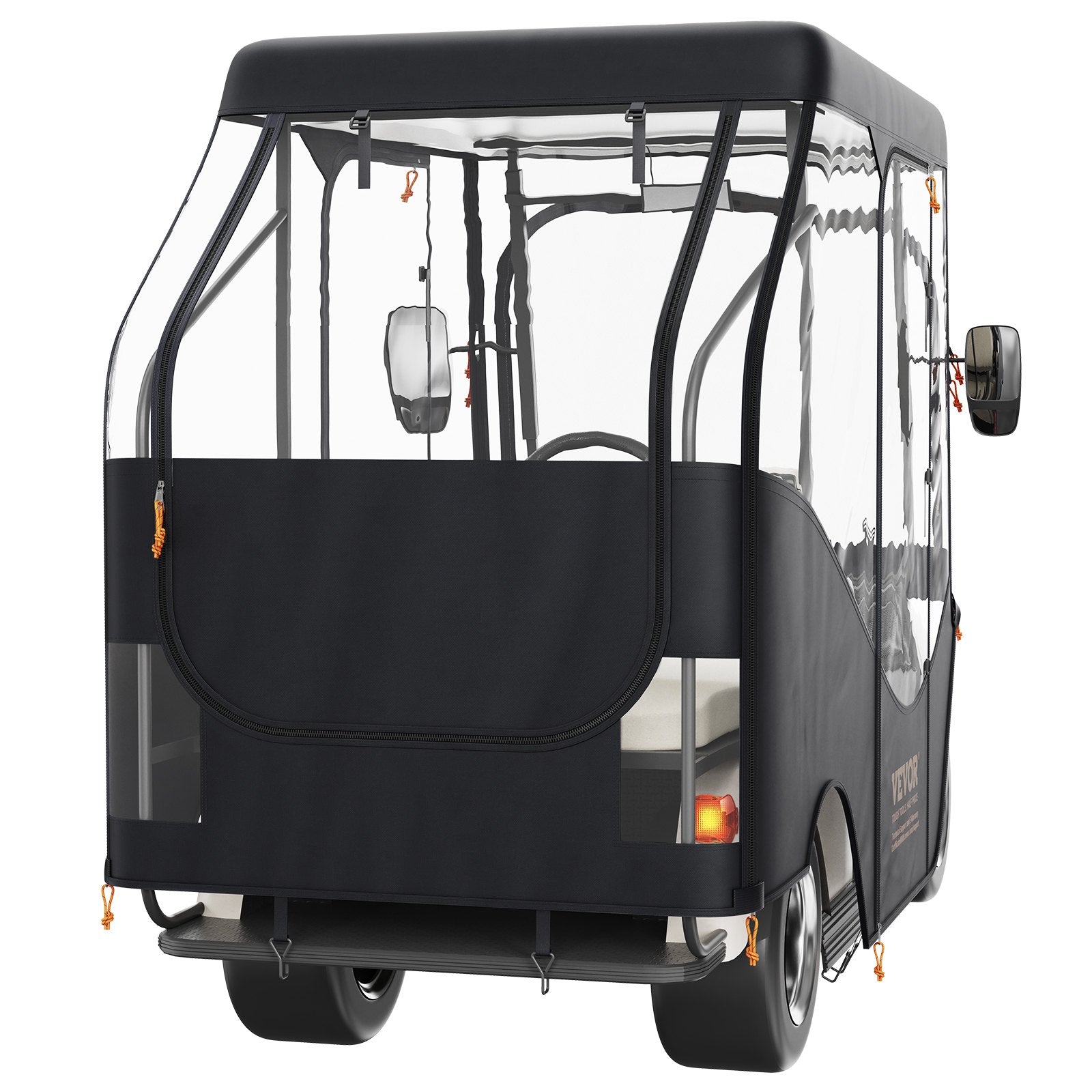 Golf Cart Enclosure, 420D Polyester Driving Enclosure with 4-Sided Transparent Windows, 4 Passenger Club Car V952-KSHGEFCZGMDJB8OZ9V0