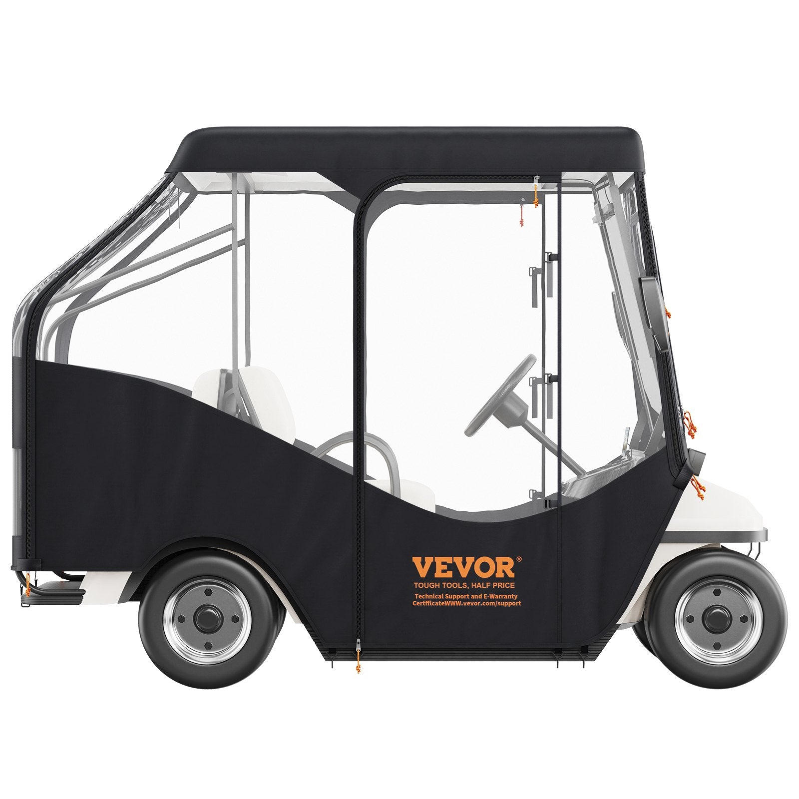 Golf Cart Enclosure, 420D Polyester Driving Enclosure with 4-Sided Transparent Windows, 4 Passenger Club Car V952-KSHGEFCZGMDJB8OZ9V0