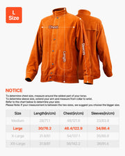 Flame-Resistant Welding Jacket Heavy Duty Leather Welding Jacket L Size V952-KSNPKKSKNPAK8UX8MV0