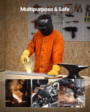 Flame-Resistant Welding Jacket - M Size, Heavy Duty Cowhide Leather Welding Jacket, Waterproof Heat-Resistant V952-KSNPKKSKNPAKH1SAOV0