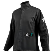 FR Welding Jacket XL Size Heavy Duty Cowhide Leather & 9oz FR Cotton