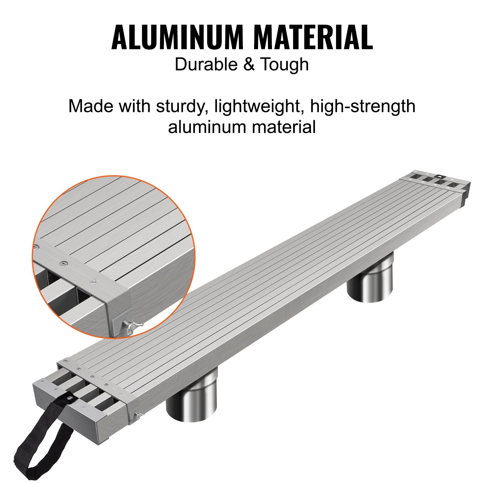 Telescoping Aluminum Work Plank, 6-9 Feet 500lbs Capacity, 12.5 inch Width Aluminum Scaffold Plank,Extension V952-KSSSJSJB69YC8E8OJV0