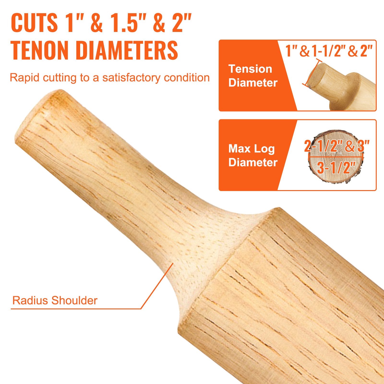 Tenon Cutter Log Furniture Kit 1" & 1.5"& 2" w/ Curved Blade for Home DIY V952-KSZYCHYCY11526C91V0
