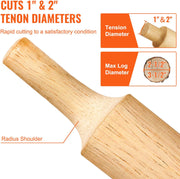 Tenon Cutter, 1""/25.4mm & 2""/50.8mm Diameter, with Dual Curved Blades & Button Screws Home Master Kit, V952-KSZYCHYCYDB12PO9XV0