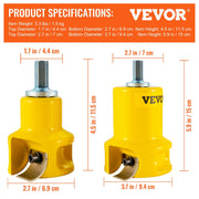 Tenon Cutter, 1""/25.4mm & 2""/50.8mm Diameter, with Dual Curved Blades & Button Screws Home Master Kit, V952-KSZYCHYCYDB12PO9XV0