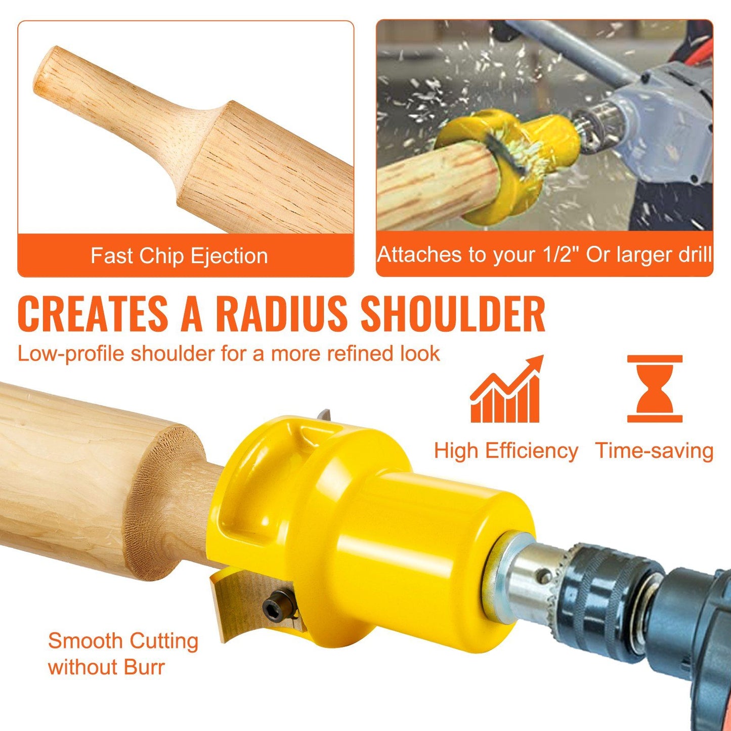 Tenon Cutter, 1.5" / 38 mm Diameter, Premium Aluminum & Steel Log Furniture Cutter, with Dual Curved Blades & V952-KSZYCYDBDDWC19K3MV0