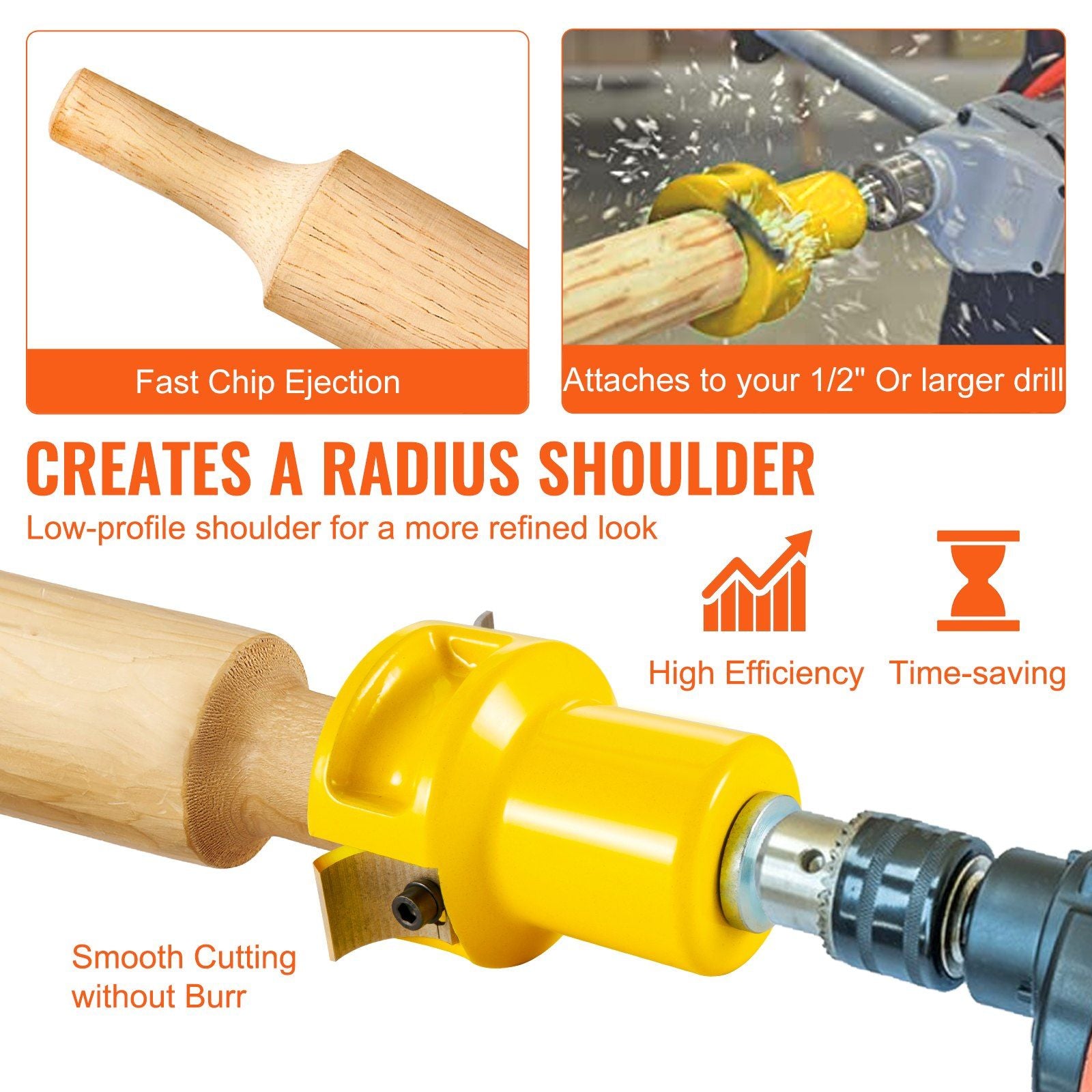 Tenon Cutter, 1.5" / 38 mm Diameter, Premium Aluminum & Steel Log Furniture Cutter, with Dual Curved Blades & V952-KSZYCYDBDDWC19K3MV0