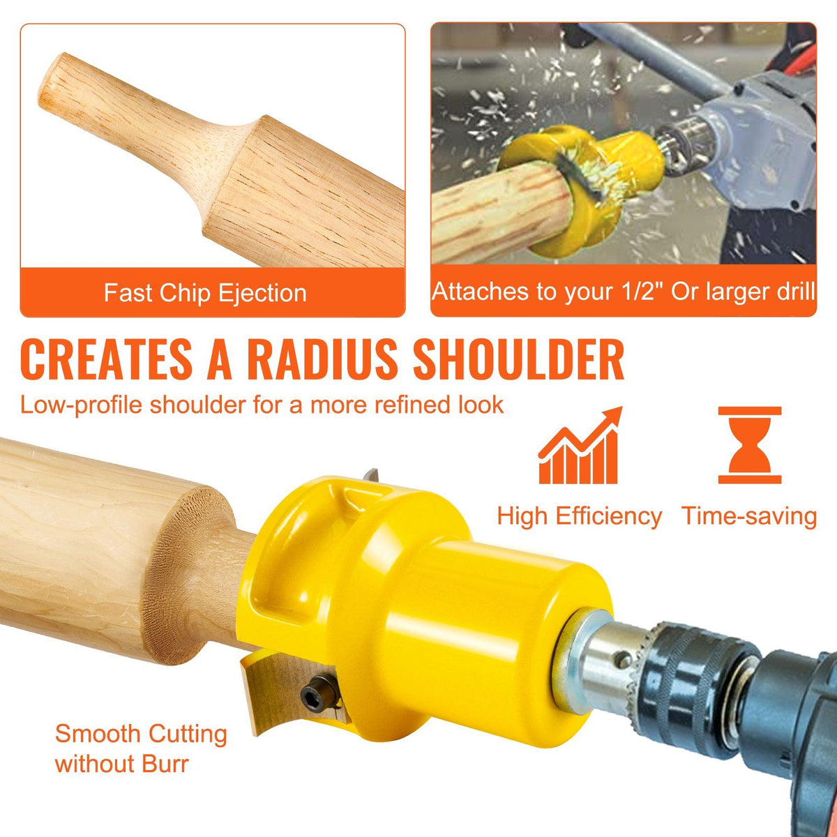 Tenon Cutter, 1.5" / 38 mm Diameter, Premium Aluminum & Steel Log Furniture Cutter, with Dual Curved Blades & V952-KSZYCYDBDDWC19K3MV0