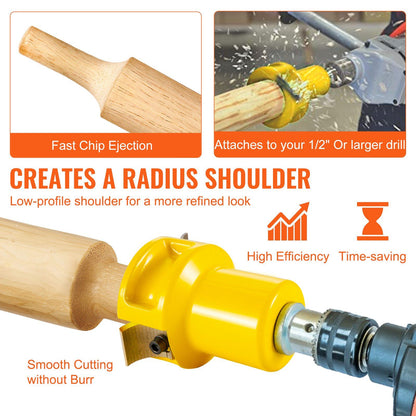 Tenon Cutter, 1.5" / 38 mm Diameter, Premium Aluminum & Steel Log Furniture Cutter, with Dual Curved Blades & V952-KSZYCYDBDDWC19K3MV0