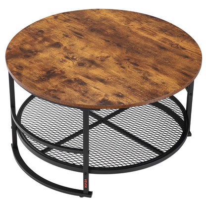 3 Pieces Round Coffee Table Set 80 cm with 2 End Tables for Living Room V952-KTZZTZTMYZWPM7ELZ001V0