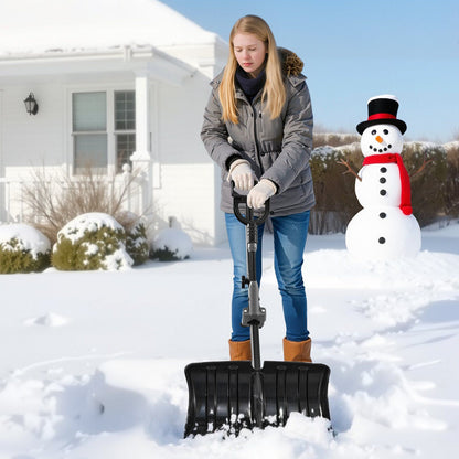 Snow Shovel for Driveway, 45.5cm Wide Snow Shovel with Assist D-shaped Handles, Non Slip Grip, Large Capacity V952-KXCSL18INCH02TFW3001V0
