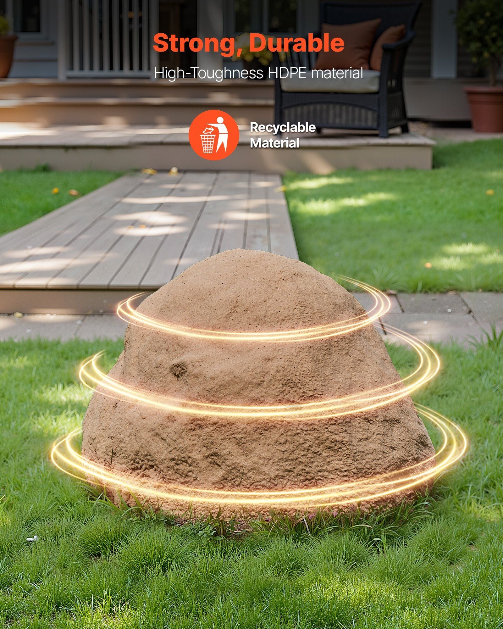 Faux Rock Cover, Outdoor Fake Rock Well Pump Cover, Realistic Natural Texture, Lightweight & V952-KXYSZBGZTYXZ9H2TC001V0