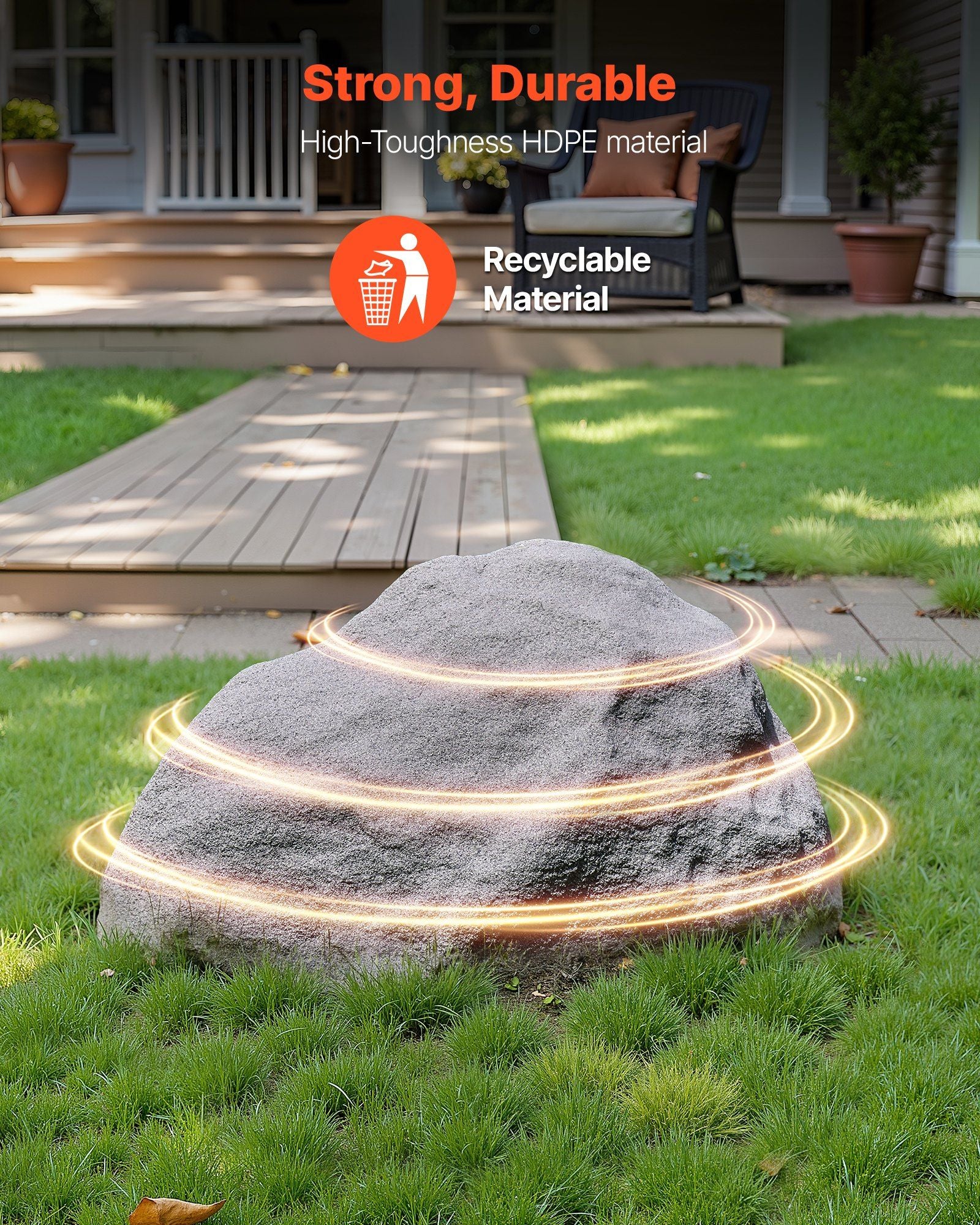 Faux Rock Cover, Outdoor Fake Rock Well Pump Cover, Realistic Natural Texture, Lightweight & V952-KXYSZBGZTYXZJ9G43001V0