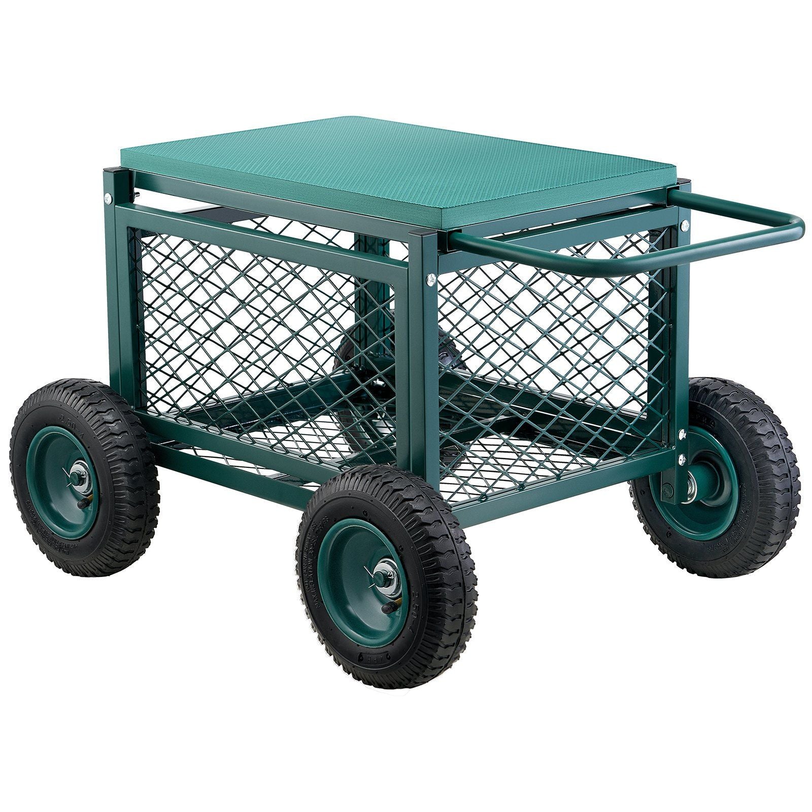 Rolling Garden Cart with Seat, Metal Rolling Garden Work Seat with Wheels, Supports up to 181 kg, Heavy Duty V952-KYDHYZYZXCWKUET6P001V0