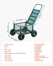 Rolling Garden Cart with Seat, Metal Rolling Garden Work Seat with Wheels, Supports up to 181 kg, Heavy Duty V952-KYDHYZYZXCWKUET6P001V0