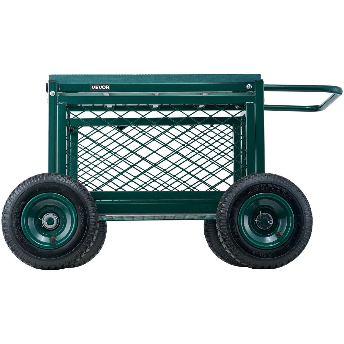 Rolling Garden Cart with Seat, Metal Rolling Garden Work Seat with Wheels, Supports up to 181 kg, Heavy Duty V952-KYDHYZYZXCWKUET6P001V0