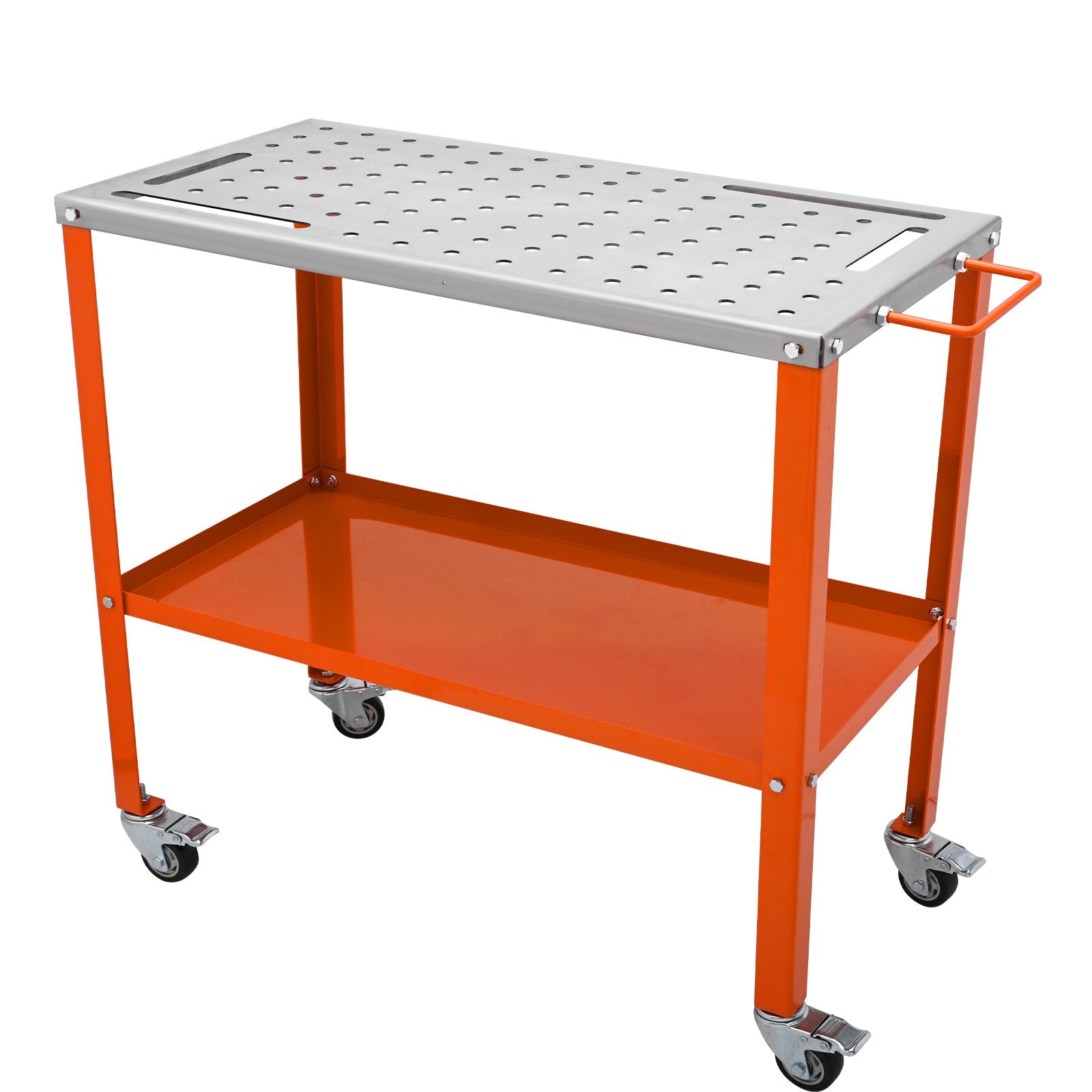 36" x 18" Welding Table, 1200lbs Load Capacity Steel Welding Workbench Table on Wheels, Portable Work Bench V952-KYDHZW1200LB3M6A7V0