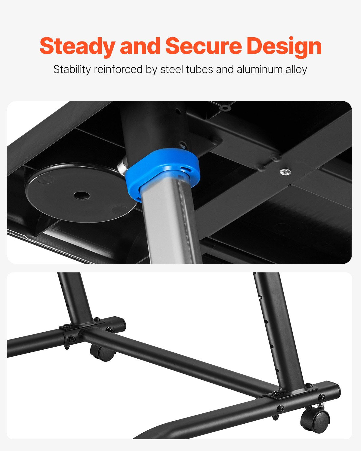 Mobile Cycling Desk Foldable Bike Trainer Fitness Desk with Lockable Wheel V952-KYDZXCFWTDGLSFAACV0