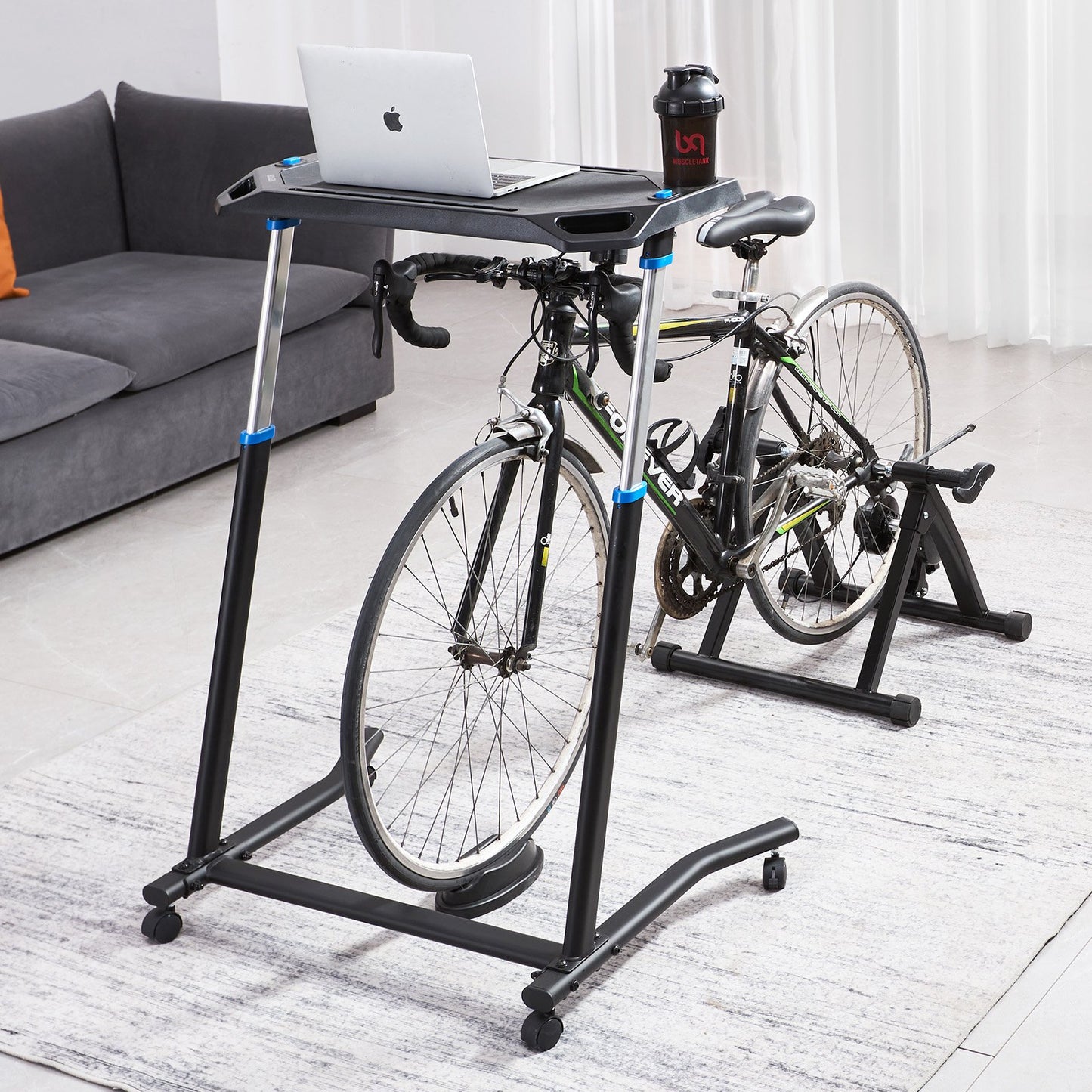 Mobile Cycling Desk Foldable Bike Trainer Fitness Desk with Lockable Wheel V952-KYDZXCFWTDGLSFAACV0
