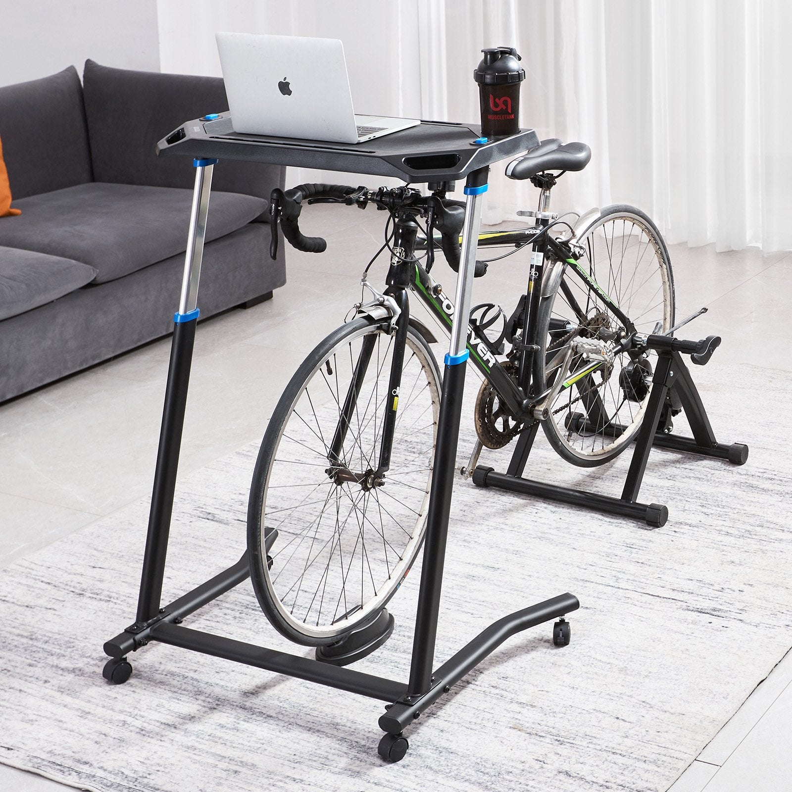 Mobile Cycling Desk Foldable Bike Trainer Fitness Desk with Lockable Wheel V952-KYDZXCFWTDGLSFAACV0